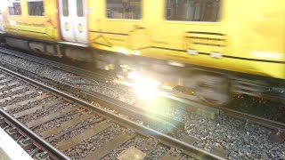 Merseyrail 507 009 making arcs at Birkdale station [upl. by Nerine982]